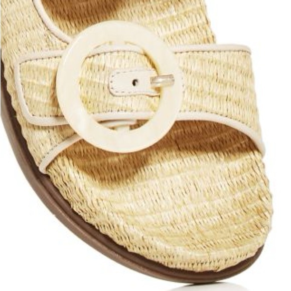 Schutz Coraline Woven Slide Sandals Size 8 Beige - Picture 3 of 3